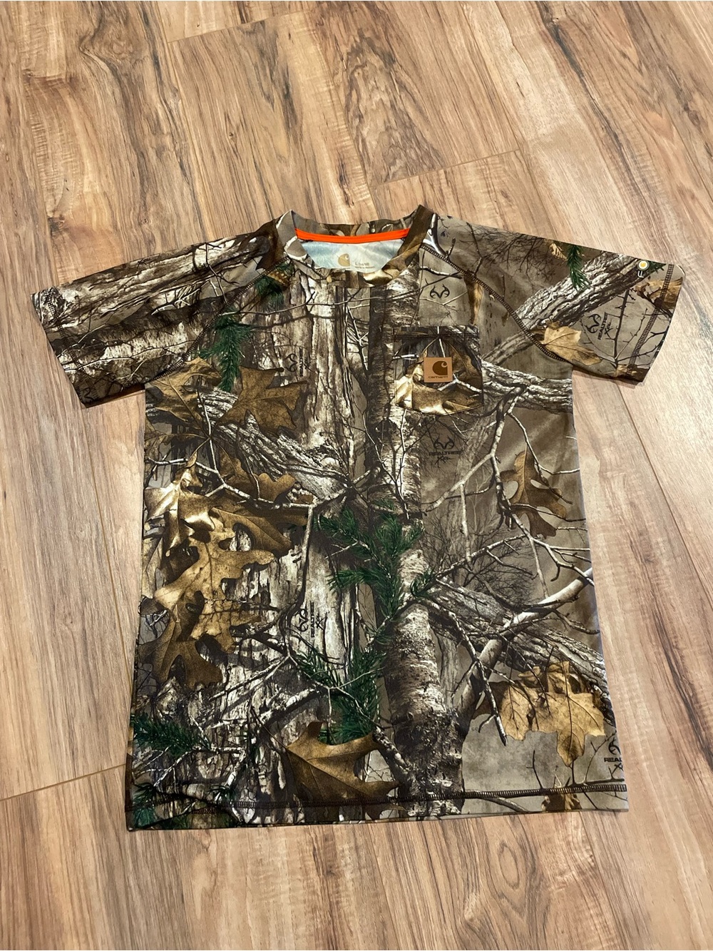 Carhartt Realtree Camo Pocket Tee in Brown and Tan
